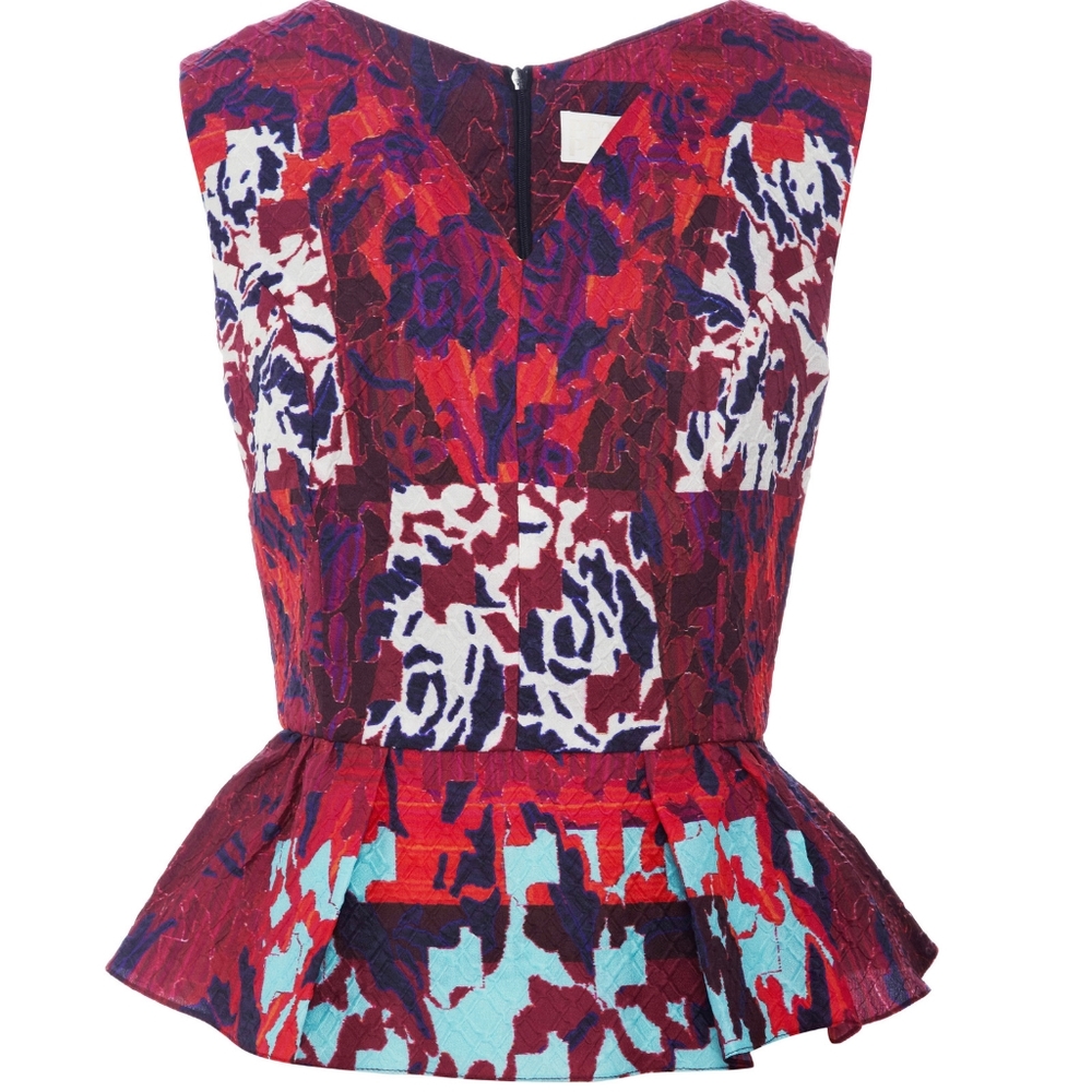 Peter Pilotto water orchid peplum top